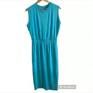 Athleta Womens Aqua Blue Maxi Dress